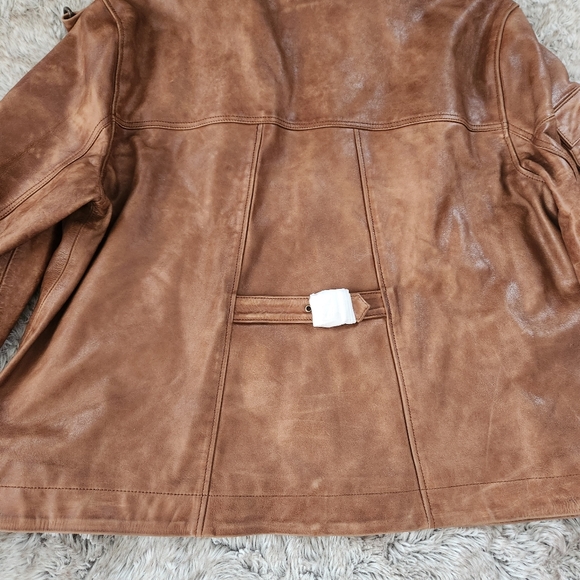 Free People We‎ The Free Skyline Leather Jacket In Caramel Brown - Picture 8 of 12
